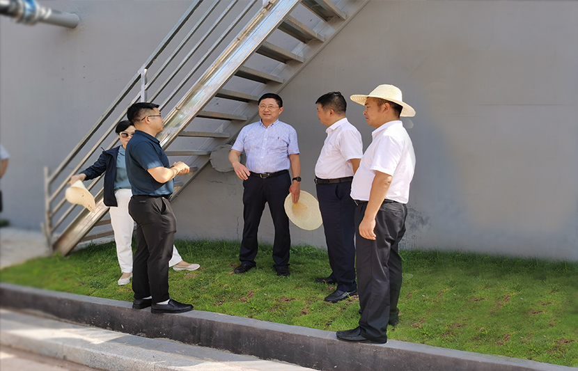 江西省生態(tài)環(huán)境廳副廳長級生態(tài)環(huán)境監(jiān)察專員、贛南專員辦主任喻子水一行蒞臨挺進環(huán)保和樂新村項目點視察調研